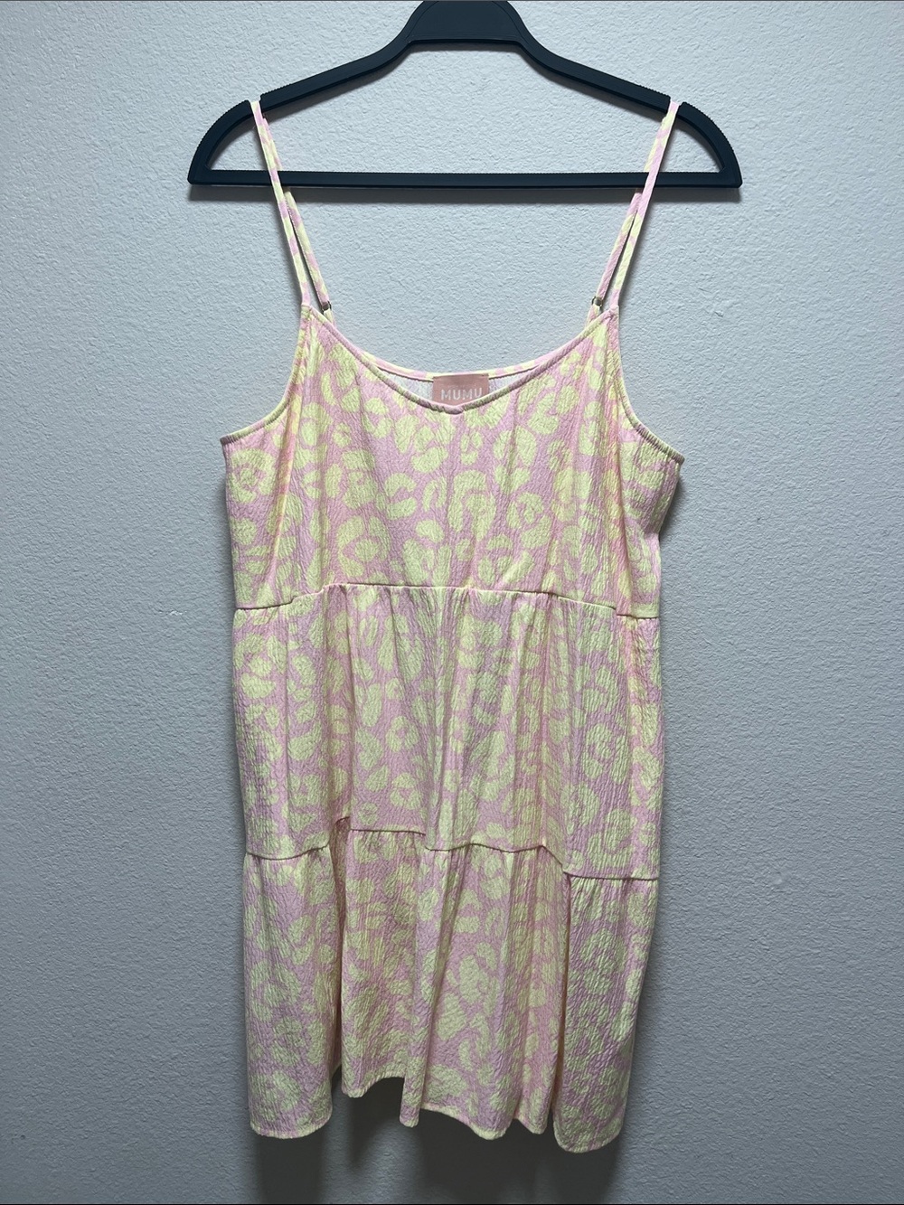 Show Me Your MuMu Pink and Yellow Leopard Print Mini Dress